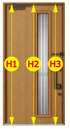 玄関用通風スクリーン・高さの測り方