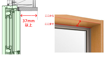 奥行が37mm未満だと取り付けできません