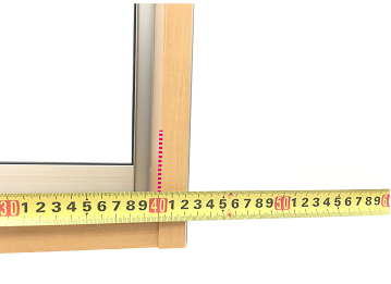 プリーツ網戸・横幅の測り方